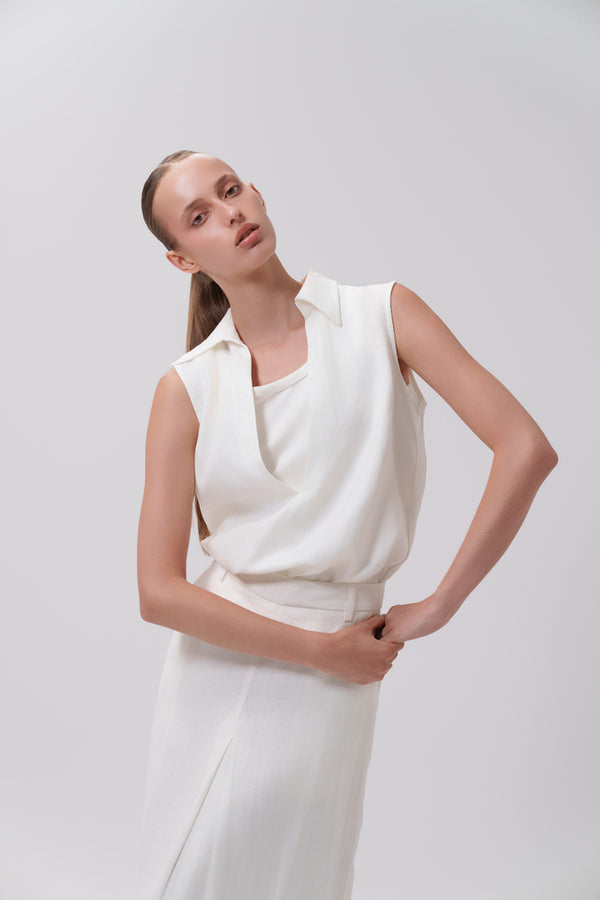 Sleeveless Skipper Collar Set