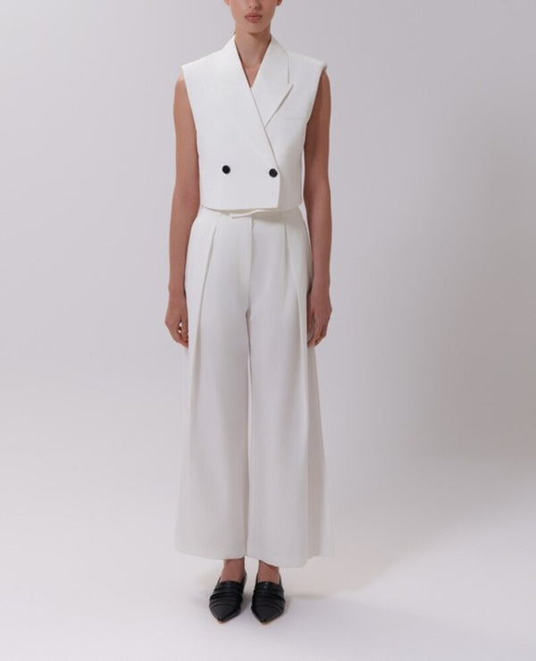 2 Button Crop Vest + Pants Set