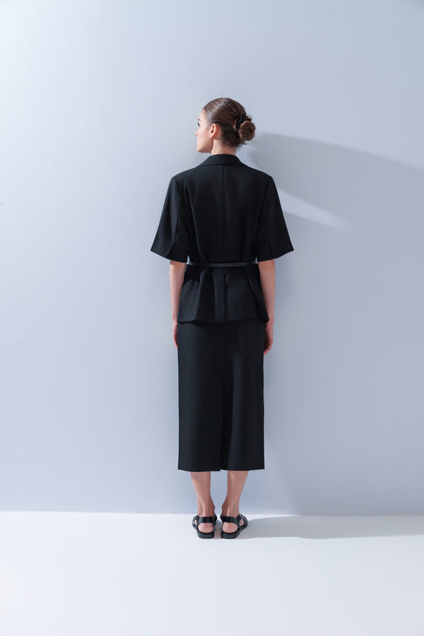 Half Sleeve Blazer + Skirt Set