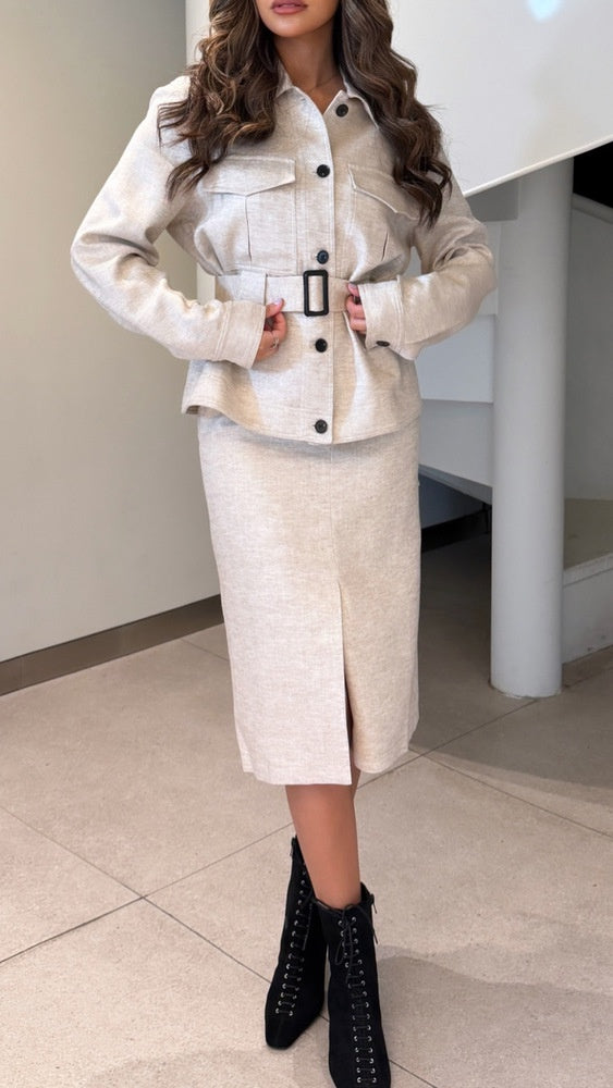 Structured Jacket + Skirt Set