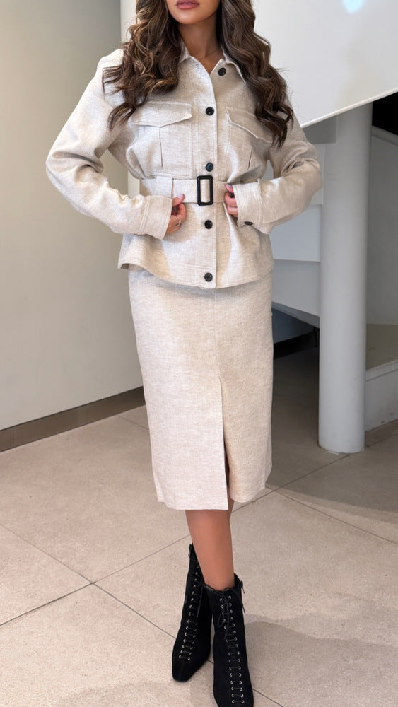 Structured Jacket + Skirt Set