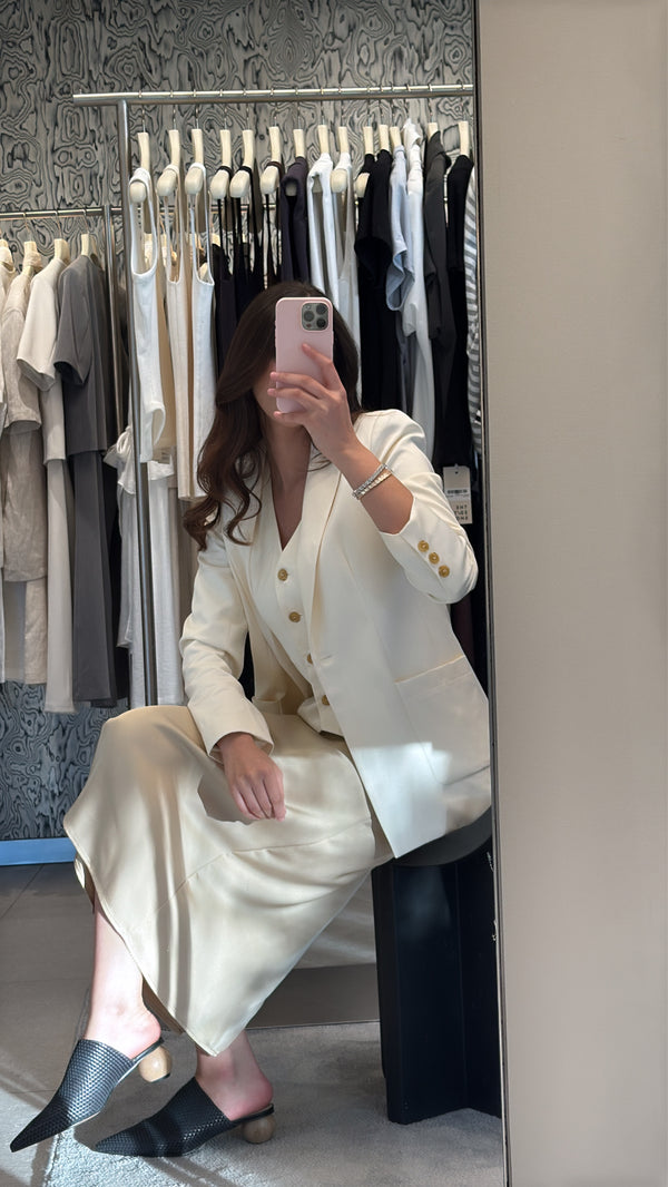 3 Piece Satin Skirt Set