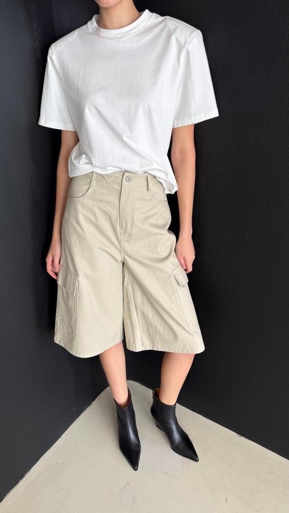 Padded Crew Neck T-Shirt