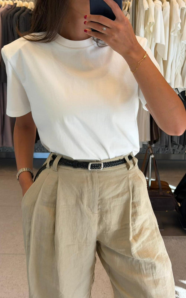 Padded Crew Neck T-Shirt