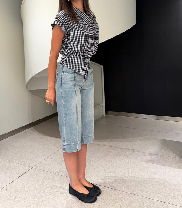Scalloped Crop Pants