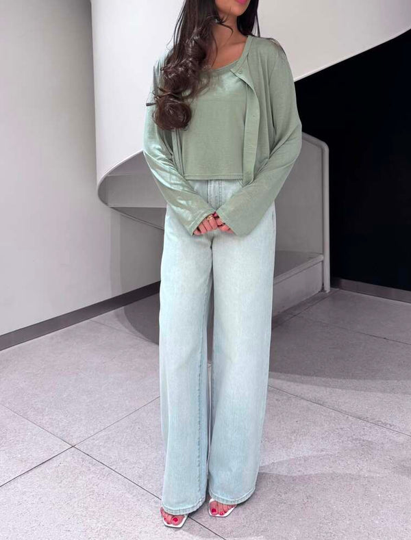 High Waist Belted Jeans