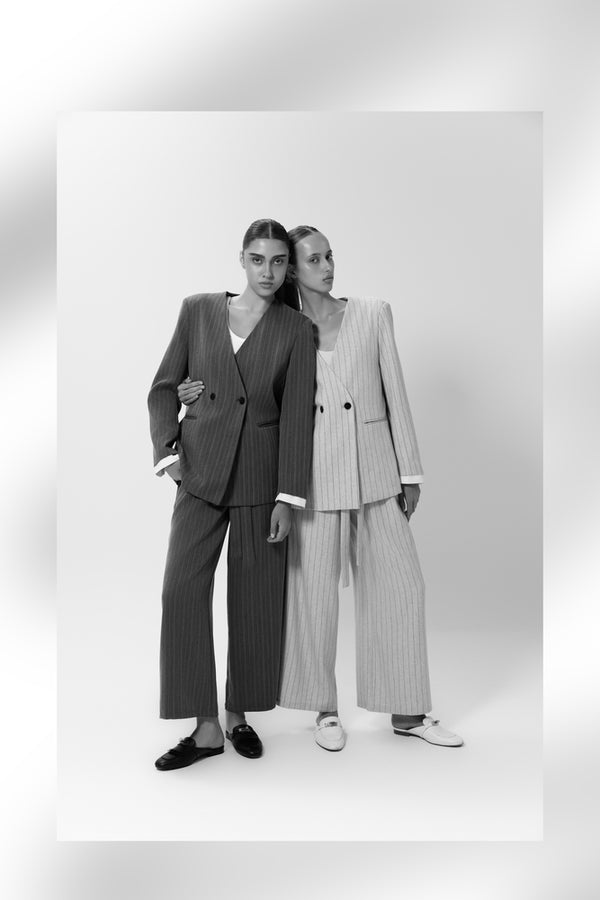 2 Buttons Blazer + Pants Set