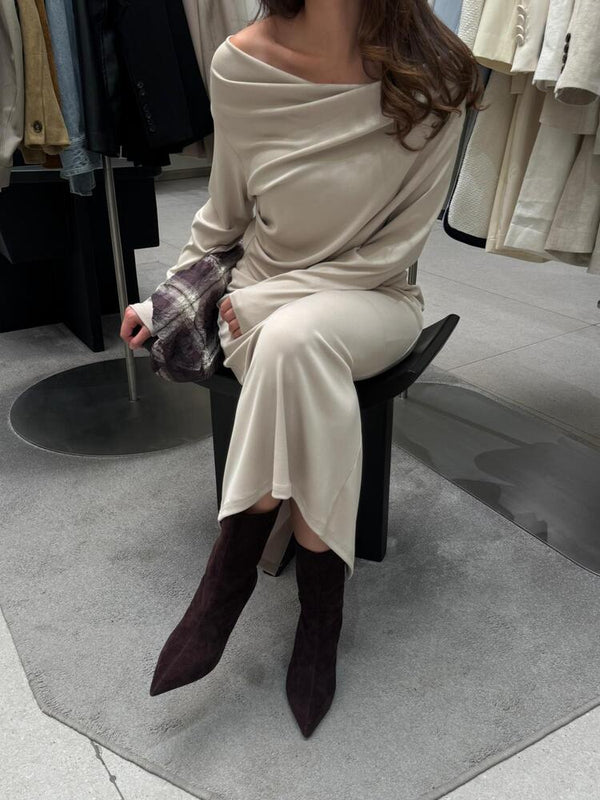 Draped Midi Skirt Set