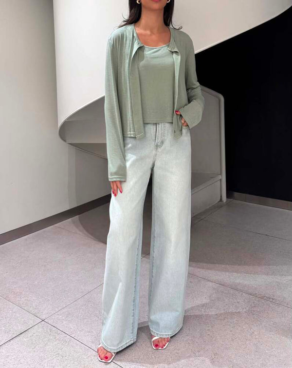 High Waist Belted Jeans