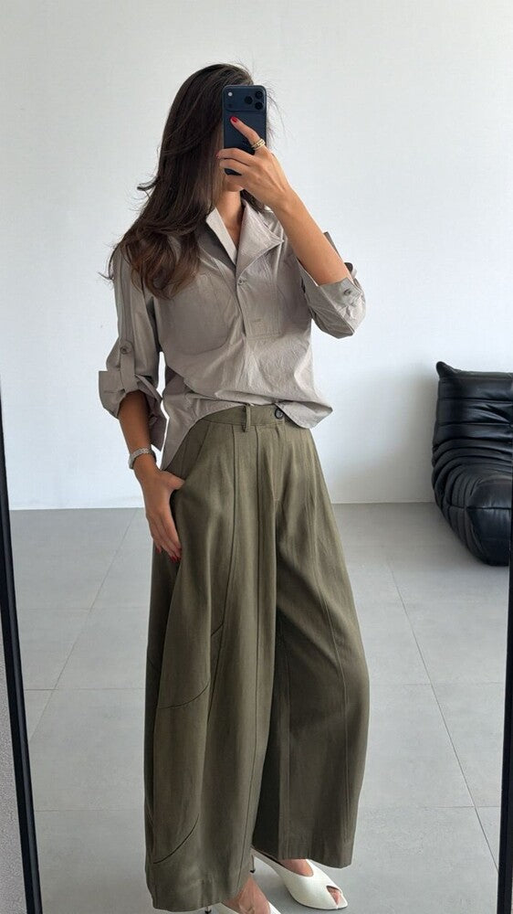 Pleated Balloon Trousers