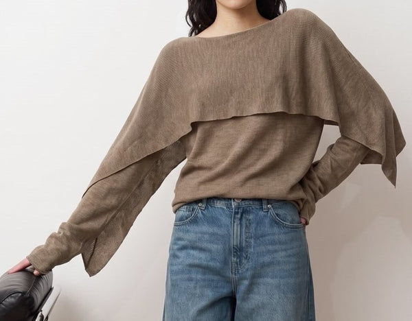 Long Sleeve Batwing Sweater