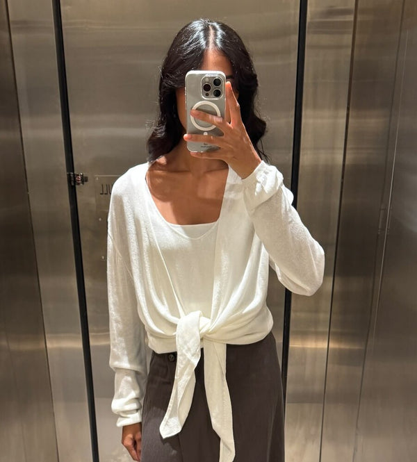 2 Piece V-Neck Knit Cardigan