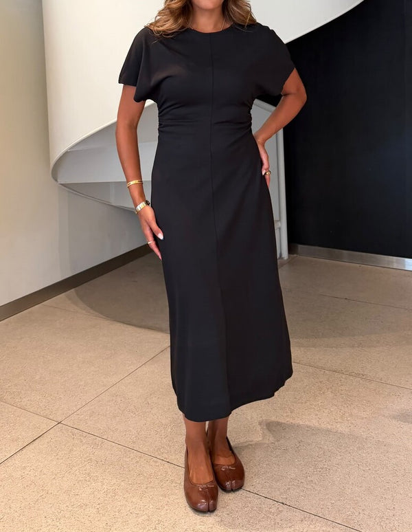 Slouch Waist Crinkled Dress