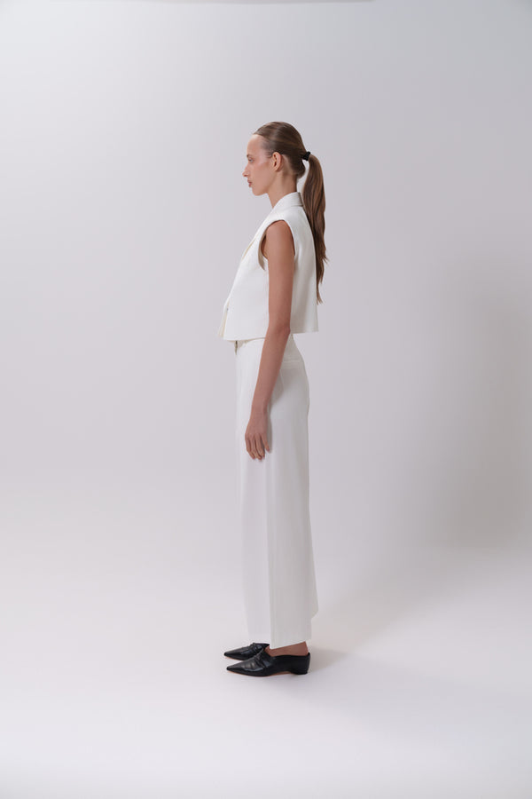 2 Button Crop Vest + Pants Set