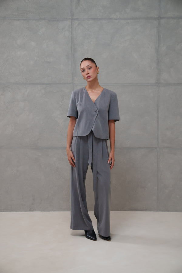 Short Sleeve Blazer Set