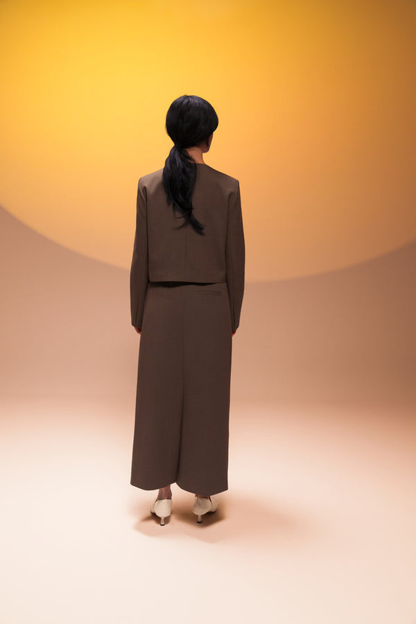 Cropped Blazer and Skirt Set