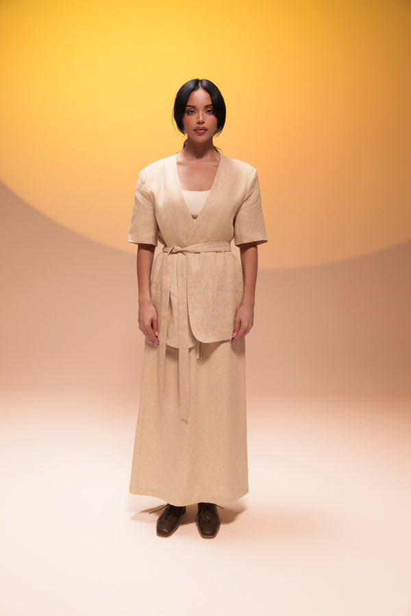 Basic Linen + Skirt Set