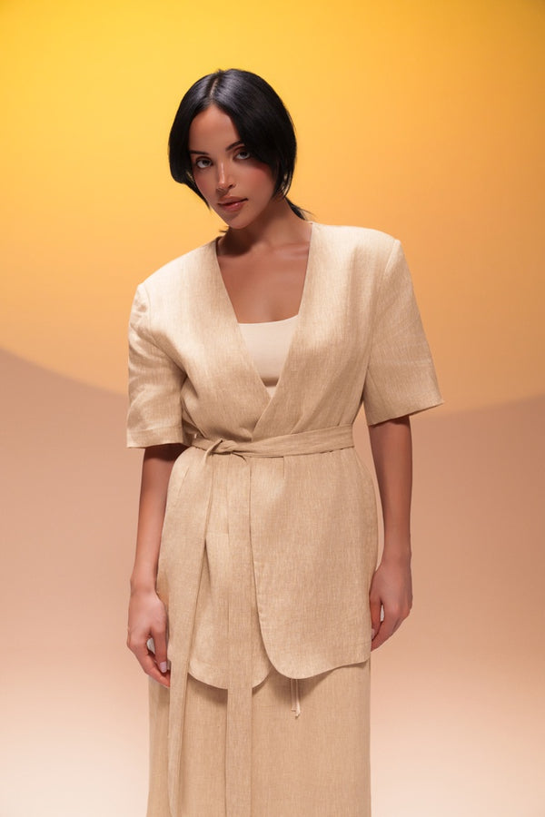 Basic Linen + Skirt Set