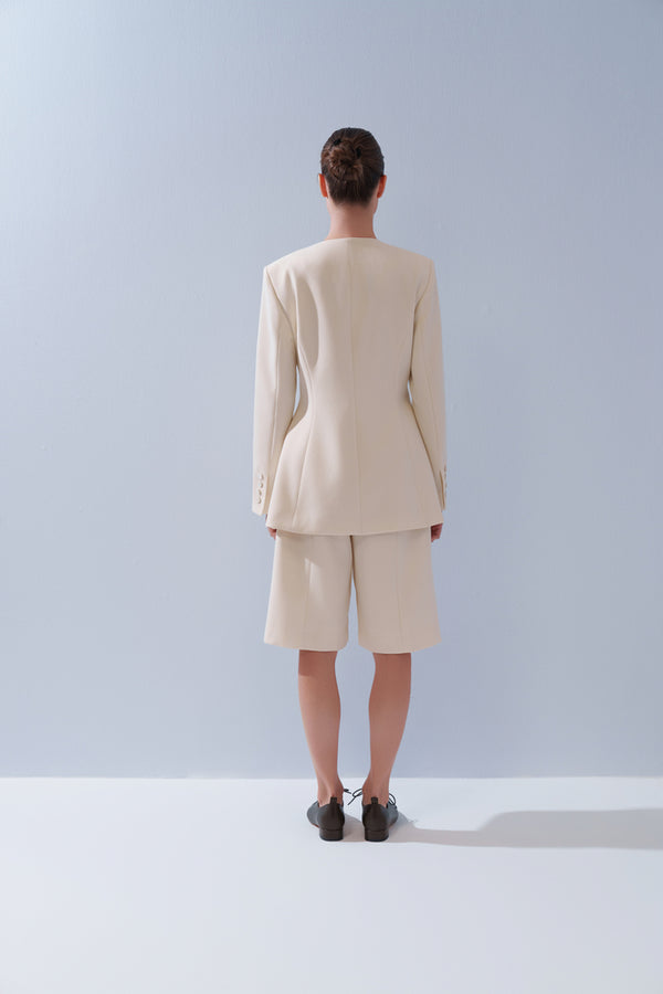 Side Button Blazer + Short Set