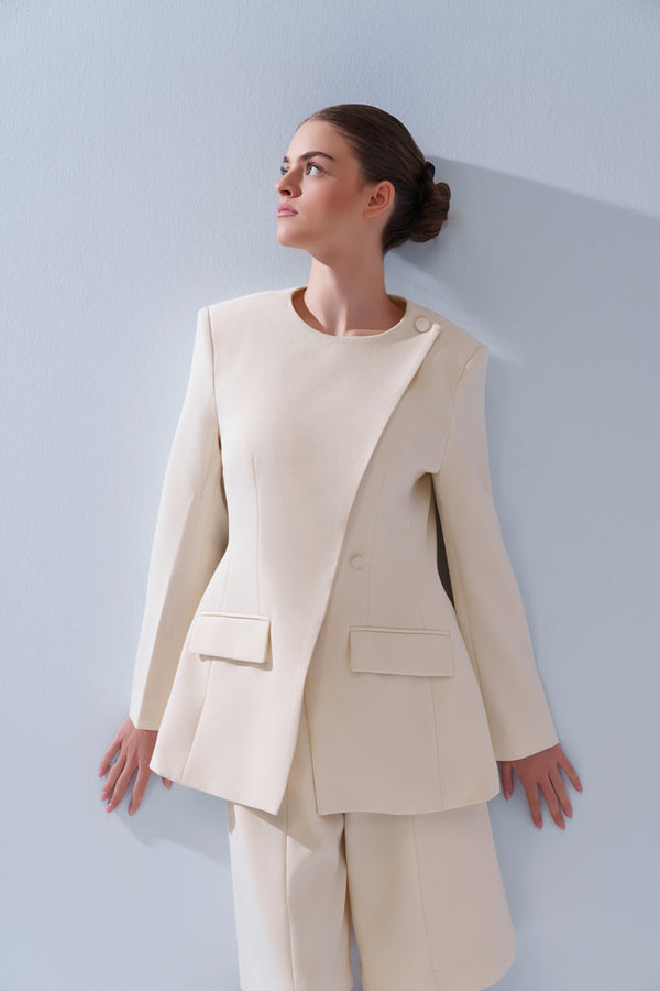 Side Button Blazer + Short Set