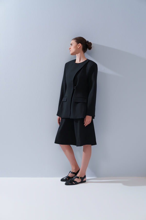 Side Button Blazer + Short Set