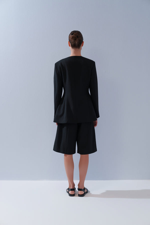 Side Button Blazer + Short Set