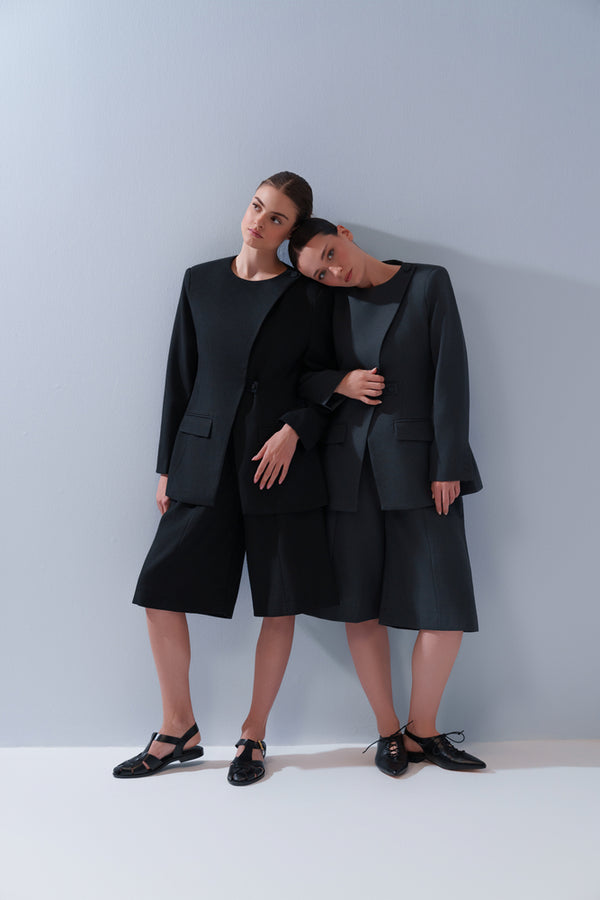 Side Button Blazer + Short Set