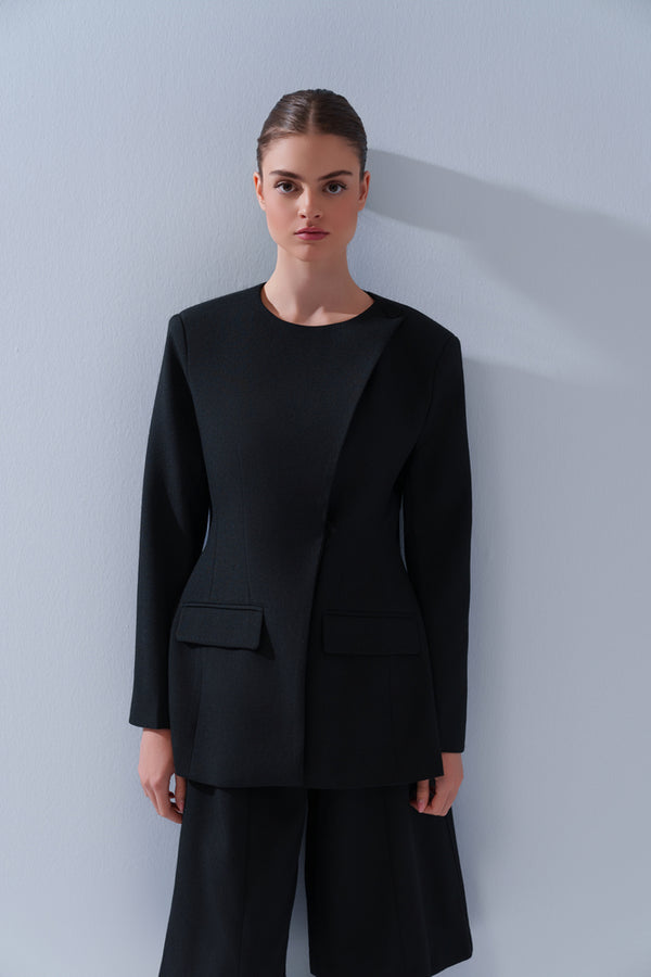Side Button Blazer + Short Set