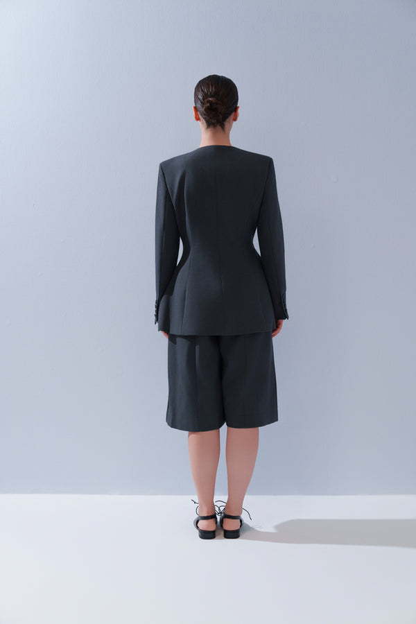 Side Button Blazer + Short Set
