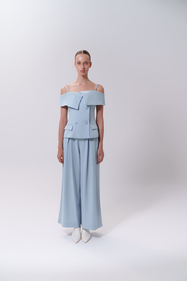 6 Buttons Off Shoulder + Pants Set