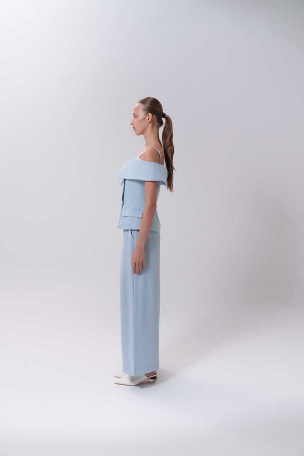 6 Buttons Off Shoulder + Pants Set