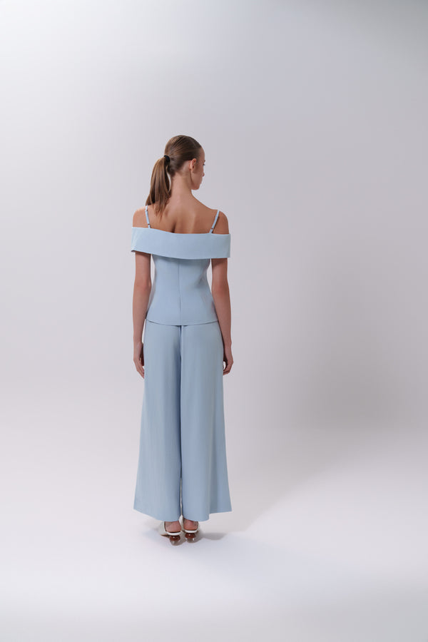 6 Buttons Off Shoulder + Pants Set