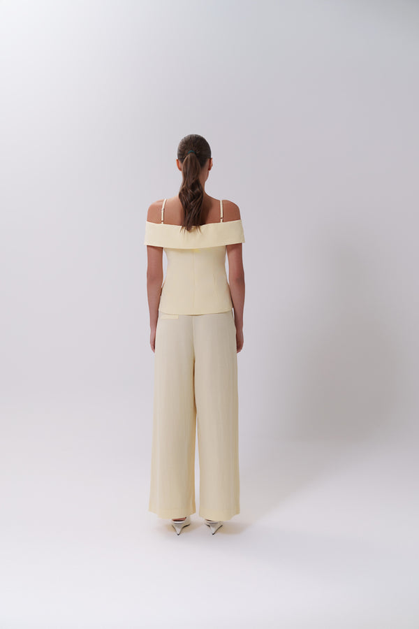 6 Buttons Off Shoulder + Pants Set
