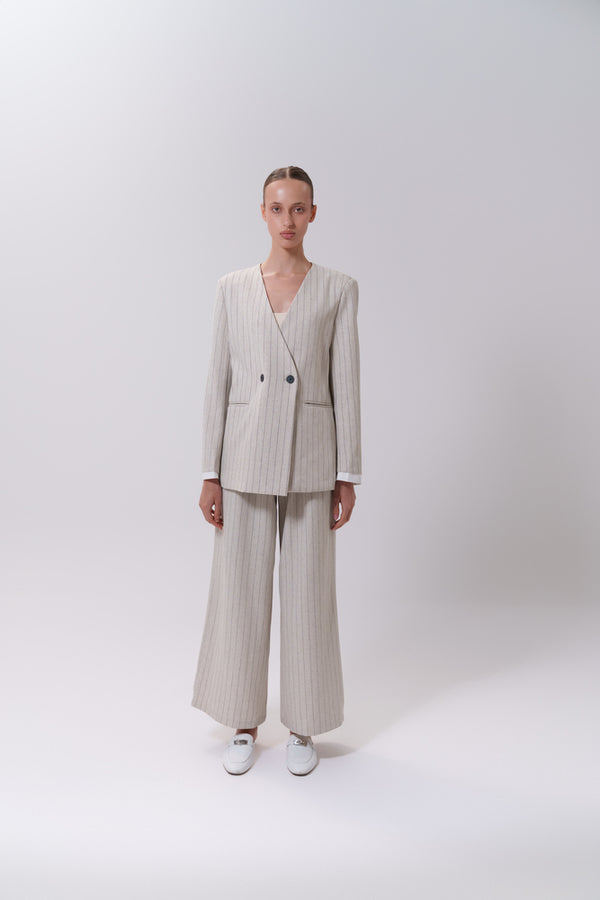 2 Buttons Blazer + Pants Set