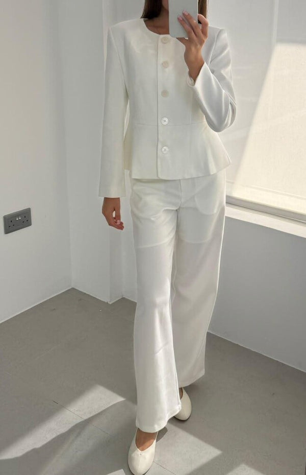 Peplum Blazer Pants Set