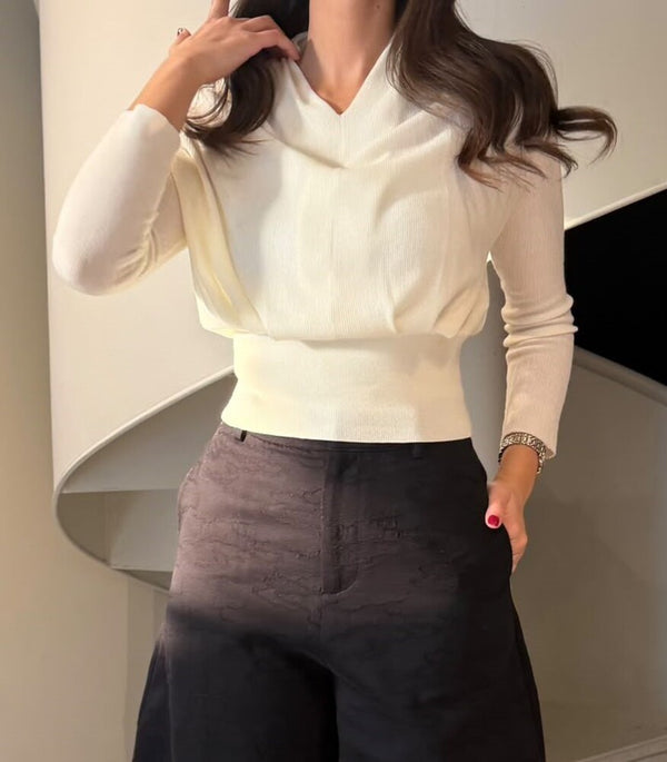 Cinched Long Sleeve Top