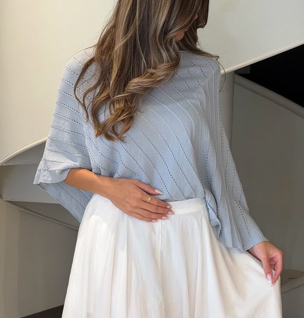 Hemline Knit Poncho