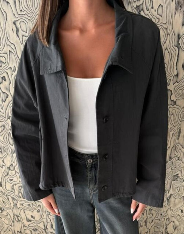 Raw-Edge Coated Jacket
