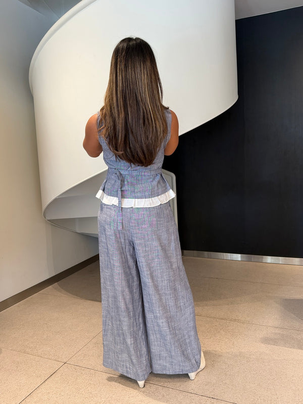 Ruched Vest + Pants Set