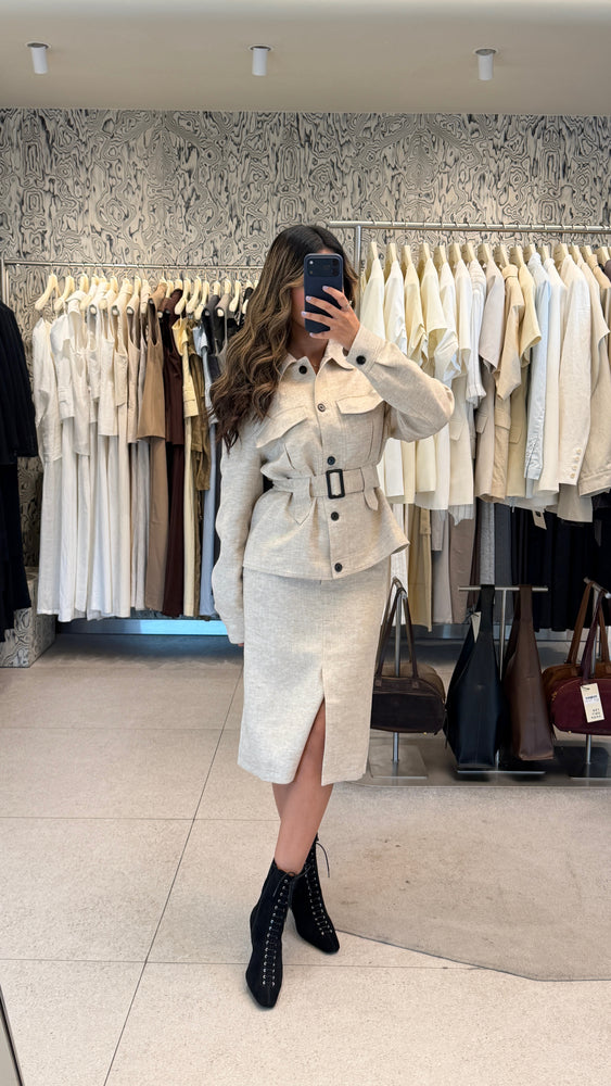 Structured Jacket + Skirt Set