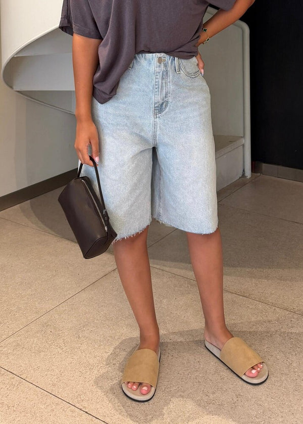 Frayed Denim Shorts