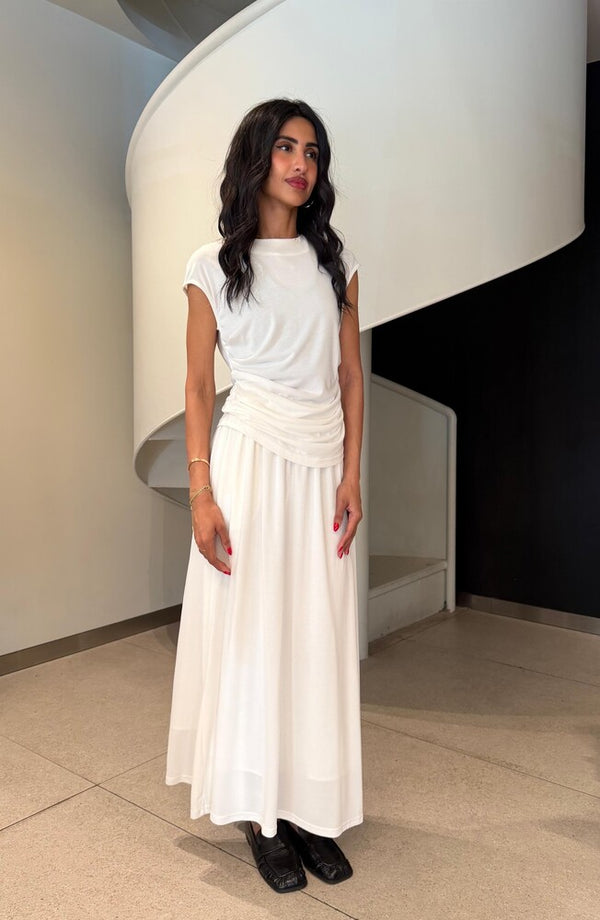 Runched Side Top + Skirt Set