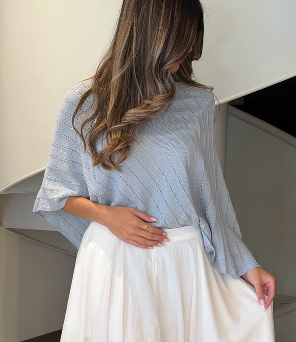 Hemline Knit Poncho