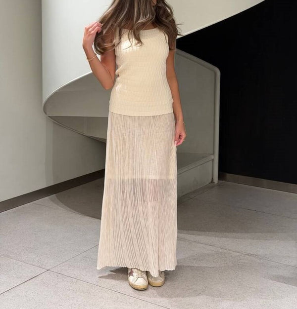 Thin Straps Top Skirt Set