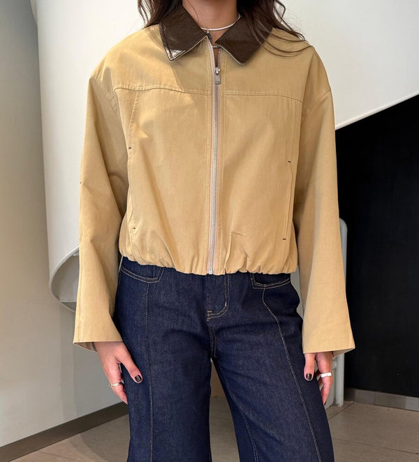 Woven Collar Jacket