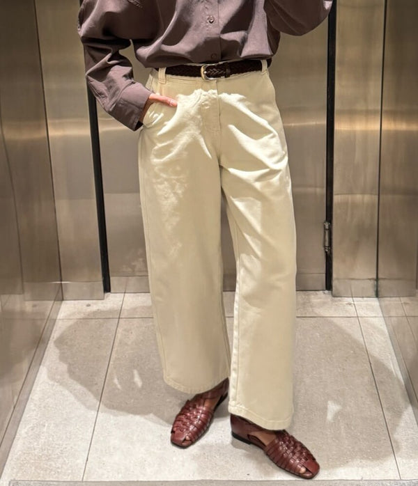 Cotton Wide Leg Trousers