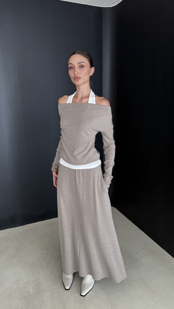 Layered Top & Skirt Set