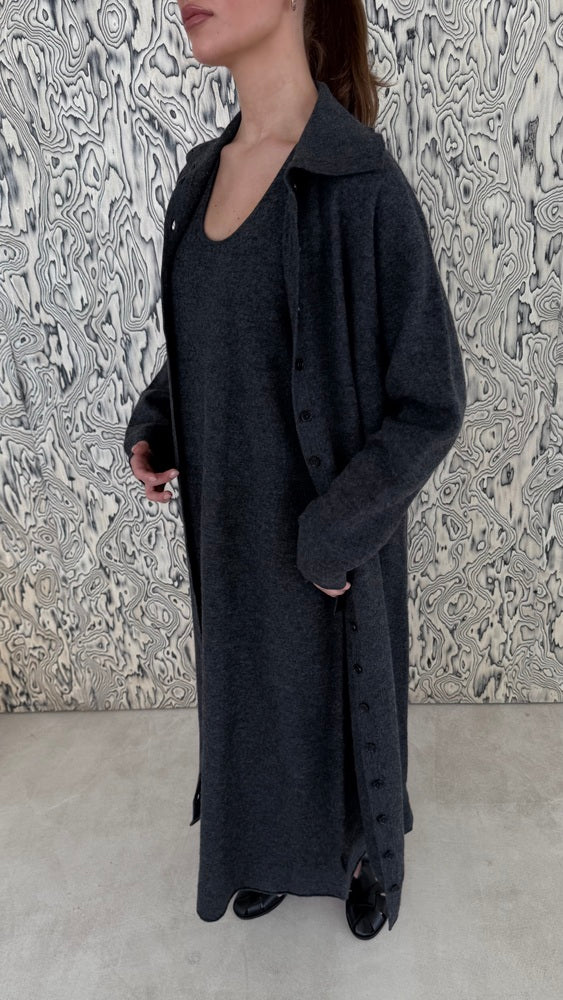 Cardigan + Sleeveless Dress