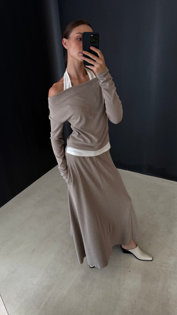 Layered Top & Skirt Set