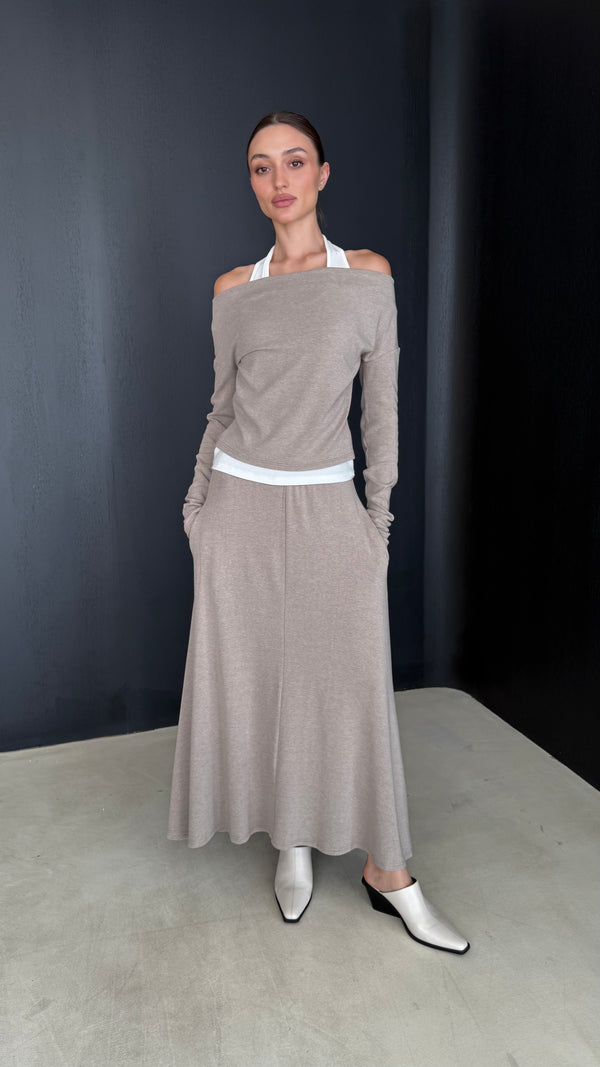 Layered Top & Skirt Set